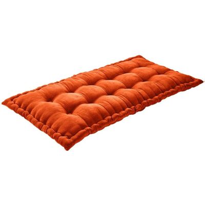 Becquet Futon en coton orange rouille - VELOURS MATELAS 60 x 120 cm unisex - Publicité Becquet Futon en coton orange rouille - VELOURS MATELAS 60 x 120 cm unisex - Publicité