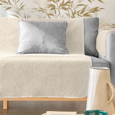 Becquet Protège fauteuil tissu écru SHERPA - blanc écru 45 x 200 cm unisex - Publicité Becquet Protège fauteuil tissu écru SHERPA - blanc écru 45 x 200 cm unisex - Publicité