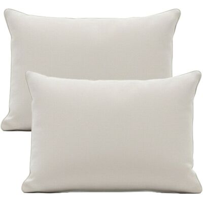Becquet Lot de 2 housses de coussin en polyester effet velours beige grège - GALENA CLIC 35 x 60 cm unisex - Publicité Becquet Lot de 2 housses de coussin en polyester effet velours beige grège - GALENA CLIC 35 x 60 cm unisex - Publicité