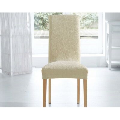 Housse de chaise extensible tissage en relief Becquet - Beige Taille unique unisex - Publicité Housse de chaise extensible tissage en relief Becquet - Beige Taille unique unisex - Publicité