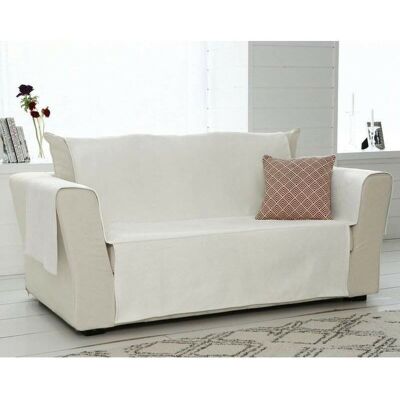 Becquet Protège Canapé universel aspect velours grainé - blanc écru 190 x 190 cm unisex - Publicité Becquet Protège Canapé universel aspect velours grainé - blanc écru 190 x 190 cm unisex - Publicité