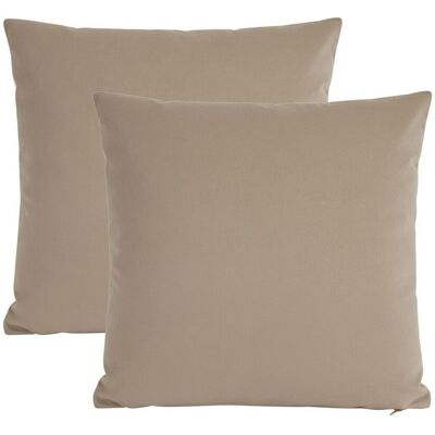 Becquet Lot de 2 housses coussin en microfibre beige - ROYALE 40 x 40 cm unisex - Publicité Becquet Lot de 2 housses coussin en microfibre beige - ROYALE 40 x 40 cm unisex - Publicité
