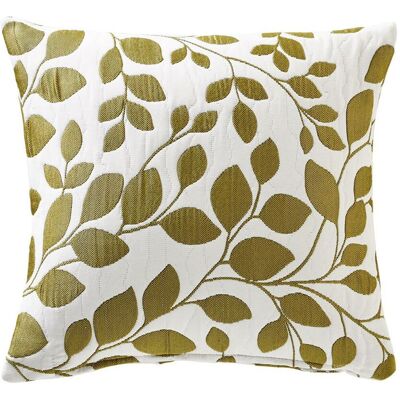 Becquet Housse de coussin jacquard motif végétal FANNY - Vert 40 x 40 cm unisex - Publicité Becquet Housse de coussin jacquard motif végétal FANNY - Vert 40 x 40 cm unisex - Publicité