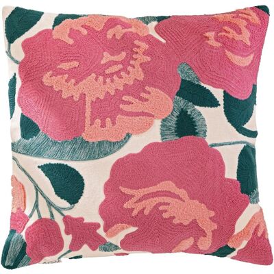 Becquet Coussin en coton rose - ORTISSIA 45 x 45 cm unisex - Publicité Becquet Coussin en coton rose - ORTISSIA 45 x 45 cm unisex - Publicité