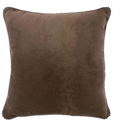 Becquet Coussin en velours marron chocolat - PERLE 40 x 40 cm unisex - Publicité Becquet Coussin en velours marron chocolat - PERLE 40 x 40 cm unisex - Publicité