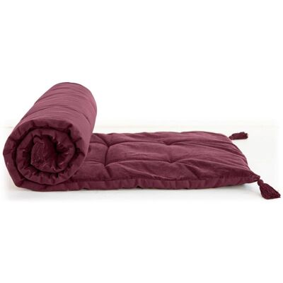 Becquet Futon coton en velours rouge rubis - TOMAN 60 x 180 cm unisex - Publicité Becquet Futon coton en velours rouge rubis - TOMAN 60 x 180 cm unisex - Publicité