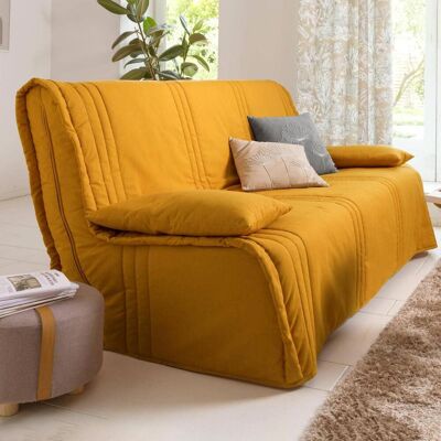 Becquet Housse clic-clac KEVARA - jaune curry 2 places unisex - Publicité Becquet Housse clic-clac KEVARA - jaune curry 2 places unisex - Publicité