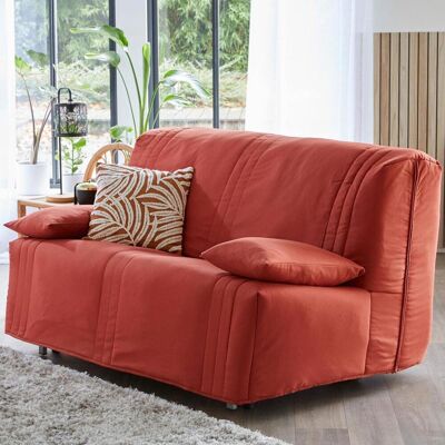 Becquet Housse clic-clac KEVARA - orange terracotta 2 places unisex - Publicité Becquet Housse clic-clac KEVARA - orange terracotta 2 places unisex - Publicité