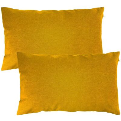 Becquet Lot de 2 housses de coussin KEVARA - jaune curry 35 x 60 cm unisex - Publicité Becquet Lot de 2 housses de coussin KEVARA - jaune curry 35 x 60 cm unisex - Publicité