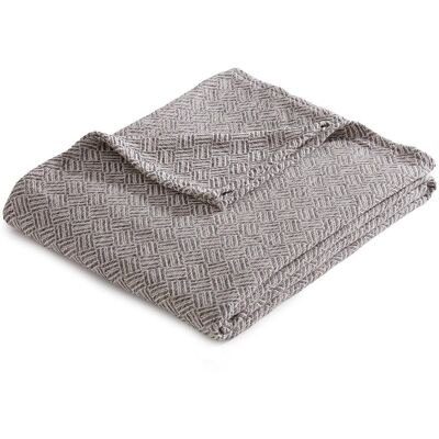 Becquet Jeté de canapé en Coton tissé jacquard Gris JC.ERIS 270 x 245 cm unisex - Publicité Becquet Jeté de canapé en Coton tissé jacquard Gris JC.ERIS 270 x 245 cm unisex - Publicité