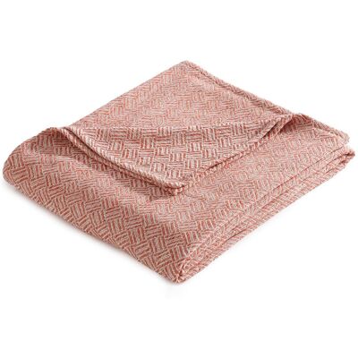 Becquet Jeté de fauteuil en Coton tissé jacquard JC.ERIS - Rouge tomette 180 x 250 cm unisex - Publicité Becquet Jeté de fauteuil en Coton tissé jacquard JC.ERIS - Rouge tomette 180 x 250 cm unisex - Publicité
