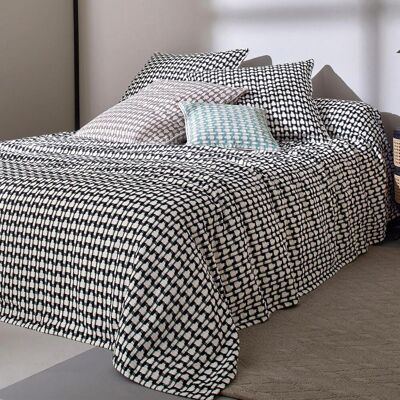 Becquet Jeté de canapé coton tissé jacquard MORGANS - Noir 230 x 250 cm unisex - Publicité Becquet Jeté de canapé coton tissé jacquard MORGANS - Noir 230 x 250 cm unisex - Publicité