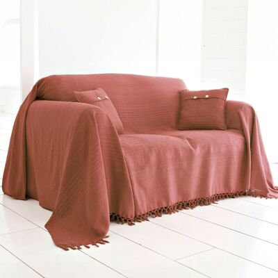 Becquet Jeté de fauteuil en coton ORION - marron noisette 180 x 250 cm unisex - Publicité Becquet Jeté de fauteuil en coton ORION - marron noisette 180 x 250 cm unisex - Publicité