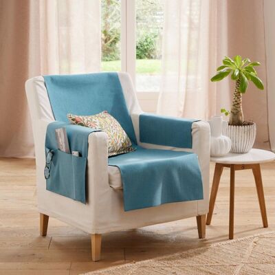 Becquet Protège fauteuil ECOGREEN 60x140 bleu 60 x 140 cm unisex - Publicité Becquet Protège fauteuil ECOGREEN 60x140 bleu 60 x 140 cm unisex - Publicité