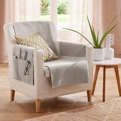 Becquet Protège fauteuil ECOGREEN 60x140 beige crème 60 x 140 cm unisex - Publicité Becquet Protège fauteuil ECOGREEN 60x140 beige crème 60 x 140 cm unisex - Publicité