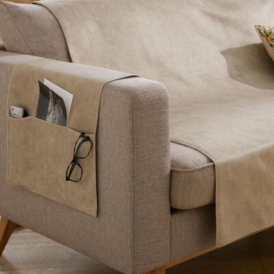 Becquet Lot de 2 Protège accoudoir beige 38 x 55 cm - WISH 38 cm unisex - Publicité Becquet Lot de 2 Protège accoudoir beige 38 x 55 cm - WISH 38 cm unisex - Publicité