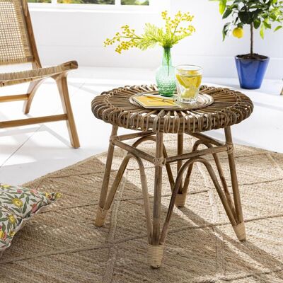 Becquet Petite table ronde en rotin cane Taille unique unisex - Publicité Becquet Petite table ronde en rotin cane Taille unique unisex - Publicité