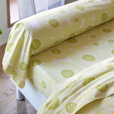 Becquet Drap plat en coton motifs imprimés DR. MY LIFE vert pâle 270 x 300 cm unisex - Publicité Becquet Drap plat en coton motifs imprimés DR. MY LIFE vert pâle 270 x 300 cm unisex - Publicité