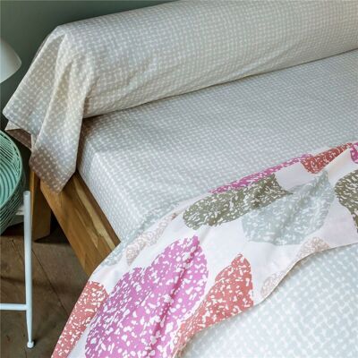 Becquet Drap Plat polycoton LOVERS à motif coeur - rose 270 x 300 cm unisex - Publicité Becquet Drap Plat polycoton LOVERS à motif coeur - rose 270 x 300 cm unisex - Publicité