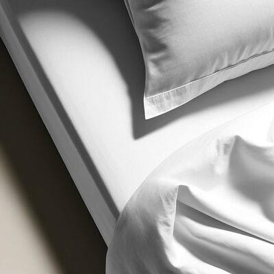 3S. x Tertio Drap plat polycoton - Blanc 270 x 300 cm unisex - Publicité 3S. x Tertio Drap plat polycoton - Blanc 270 x 300 cm unisex - Publicité