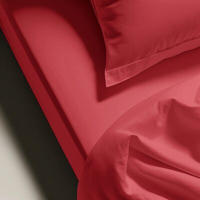 3S. x Tertio Drap plat polycoton - Rouge - Carmin 270 x 300 cm unisex - Publicité 3S. x Tertio Drap plat polycoton - Rouge - Carmin 270 x 300 cm unisex - Publicité