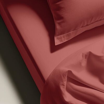 3S. x Tertio Drap plat polycoton - Terracotta 270 x 300 cm unisex - Publicité 3S. x Tertio Drap plat polycoton - Terracotta 270 x 300 cm unisex - Publicité
