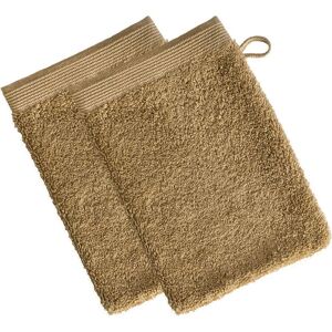 Becquet Lot de 2 gants de toilette 550g/m² CAROLINE - marron caramel 15 x 21 cm unisex - Publicité Becquet Lot de 2 gants de toilette 550g/m² CAROLINE - marron caramel 15 x 21 cm unisex - Publicité