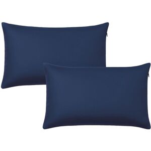 Becquet Lot de 2 housses de coussin accoudoir doudoune - Bleu 35 x 60 cm unisex - Publicité Becquet Lot de 2 housses de coussin accoudoir doudoune - Bleu 35 x 60 cm unisex - Publicité