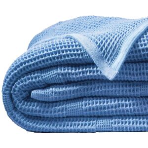 Becquet Plaid en coton NID D'ABEILLES - bleu d'azur 150 x 150 cm unisex - Publicité Becquet Plaid en coton NID D'ABEILLES - bleu d'azur 150 x 150 cm unisex - Publicité