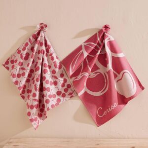 Becquet Torchons coton imprimés rouge CERISIER 50 x 65 cm unisex - Publicité Becquet Torchons coton imprimés rouge CERISIER 50 x 65 cm unisex - Publicité