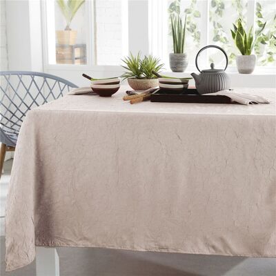 Becquet Nappe de table en polyester beige chanvre effet froissé - FONTANA 180 x 235 cm unisex - Publicité Becquet Nappe de table en polyester beige chanvre effet froissé - FONTANA 180 x 235 cm unisex - Publicité