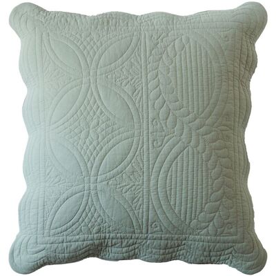 Becquet Housse de coussin matelassée en coton vert amande - BAILLARGUES 40 x 40 cm unisex - Publicité Becquet Housse de coussin matelassée en coton vert amande - BAILLARGUES 40 x 40 cm unisex - Publicité