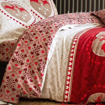 Becquet Drap plat flanelle SAUT DE BICHES - rouge 270 x 300 cm unisex - Publicité Becquet Drap plat flanelle SAUT DE BICHES - rouge 270 x 300 cm unisex - Publicité