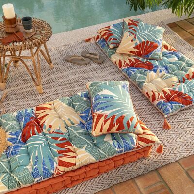 Becquet Futon imprimé Hawaïen multicolore - HOANI 60 x 120 cm unisex - Publicité Becquet Futon imprimé Hawaïen multicolore - HOANI 60 x 120 cm unisex - Publicité