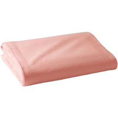 Becquet Couverture tempérée 350g/m² orange pêche en flanelle - ETE 120 x 150 cm unisex - Publicité Becquet Couverture tempérée 350g/m² orange pêche en flanelle - ETE 120 x 150 cm unisex - Publicité