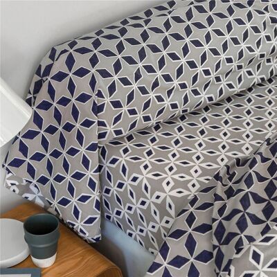 Becquet Drap plat en flanelle micro motif gris - THIBAULT FLANELLE 180 x 290 cm unisex - Publicité Becquet Drap plat en flanelle micro motif gris - THIBAULT FLANELLE 180 x 290 cm unisex - Publicité