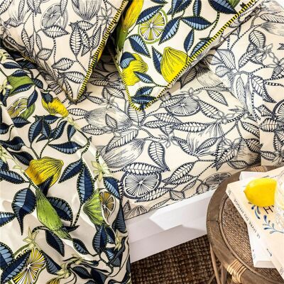 Becquet Drap plat CITRONNADE - jaune citron imprimé 270 x 300 cm unisex - Publicité Becquet Drap plat CITRONNADE - jaune citron imprimé 270 x 300 cm unisex - Publicité
