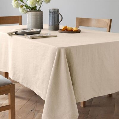 Becquet Nappe de table COTOLINEN - blanc craie Ovale - 180 x 240 cm unisex - Publicité Becquet Nappe de table COTOLINEN - blanc craie Ovale - 180 x 240 cm unisex - Publicité