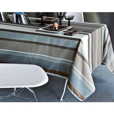 Becquet Nappe Micro-Enduite Rayée - Bleu 150 x 150 cm unisex - Publicité Becquet Nappe Micro-Enduite Rayée - Bleu 150 x 150 cm unisex - Publicité