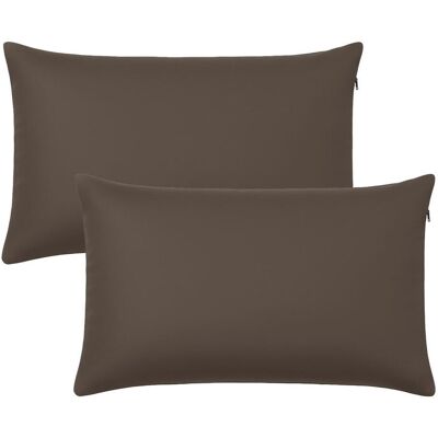 Becquet Lot de 2 housses de coussin accoudoir doudoune - Taupe 35 x 60 cm unisex - Publicité Becquet Lot de 2 housses de coussin accoudoir doudoune - Taupe 35 x 60 cm unisex - Publicité