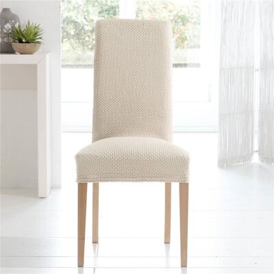 Becquet Lot de 2 housses de chaise bi-extensibles CORA BI - Blanc écru 50 x 50 cm unisex - Publicité Becquet Lot de 2 housses de chaise bi-extensibles CORA BI - Blanc écru 50 x 50 cm unisex - Publicité