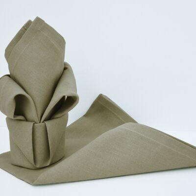 Calitex Lot de 12 Serviettes de Table UNIKAKILOT 12 SERV 44x44 cm, kaki 12 unisex - Publicité Calitex Lot de 12 Serviettes de Table UNIKAKILOT 12 SERV 44x44 cm, kaki 12 unisex - Publicité