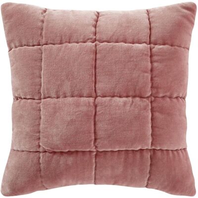 Becquet Housse de coussin en coton velours rose poudré - VALOU 40 x 40 cm unisex - Publicité Becquet Housse de coussin en coton velours rose poudré - VALOU 40 x 40 cm unisex - Publicité