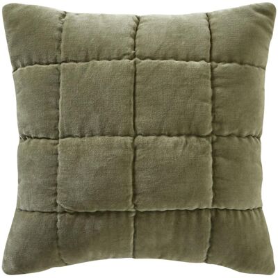 Becquet Housse de coussin en coton velours vert - VALOU 40 x 40 cm unisex - Publicité Becquet Housse de coussin en coton velours vert - VALOU 40 x 40 cm unisex - Publicité
