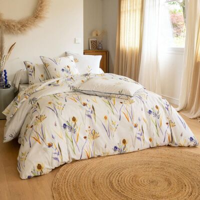 Becquet Drap plat imprimé motifs feuilles en Coton ALBA Jaune 240 x 300 cm unisex - Publicité Becquet Drap plat imprimé motifs feuilles en Coton ALBA Jaune 240 x 300 cm unisex - Publicité
