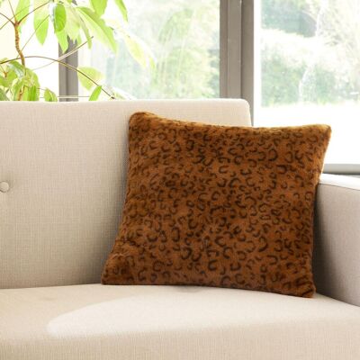 Becquet Housse de coussin marron caramel motifs faune et flore LEO 45 x 45 cm unisex - Publicité Becquet Housse de coussin marron caramel motifs faune et flore LEO 45 x 45 cm unisex - Publicité