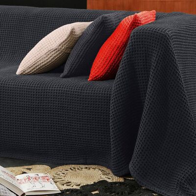Becquet Lot de 2 Housses de Coussin Coton Nid d'abeille JC.FEROE Gris anthracite 40 x 40 cm unisex - Publicité Becquet Lot de 2 Housses de Coussin Coton Nid d'abeille JC.FEROE Gris anthracite 40 x 40 cm unisex - Publicité