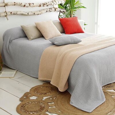 Becquet Lot de 2 Housses de Coussin Coton Nid d'abeille FEROE Gris perle 40 x 40 cm unisex - Publicité Becquet Lot de 2 Housses de Coussin Coton Nid d'abeille FEROE Gris perle 40 x 40 cm unisex - Publicité