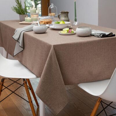Becquet Nappe en polyester recyclé BROMENAP - marron taupe 150 x 250 cm unisex - Publicité Becquet Nappe en polyester recyclé BROMENAP - marron taupe 150 x 250 cm unisex - Publicité