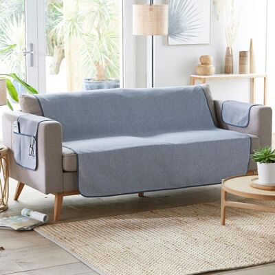 Becquet Protège canapé BOSQUE 100x200 bleu 190 x 200 cm unisex - Publicité Becquet Protège canapé BOSQUE 100x200 bleu 190 x 200 cm unisex - Publicité